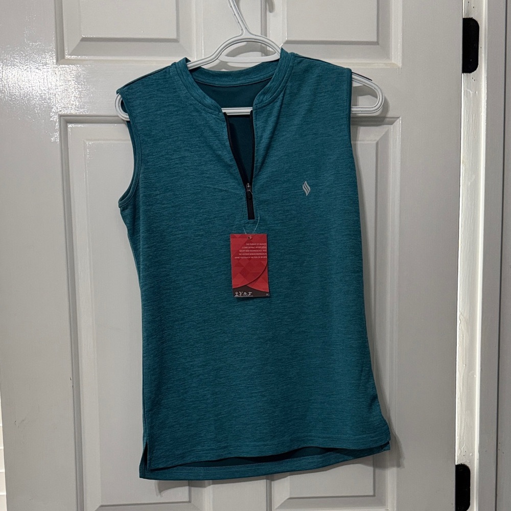 Teal Sleeveless Women's Top
